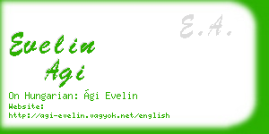 evelin agi business card